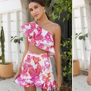 pink Two-Piece skirt set (never worn)